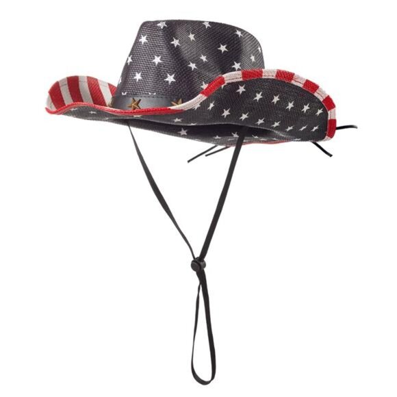Western Star Pattern Cowboy Hat, Hand Wash Only